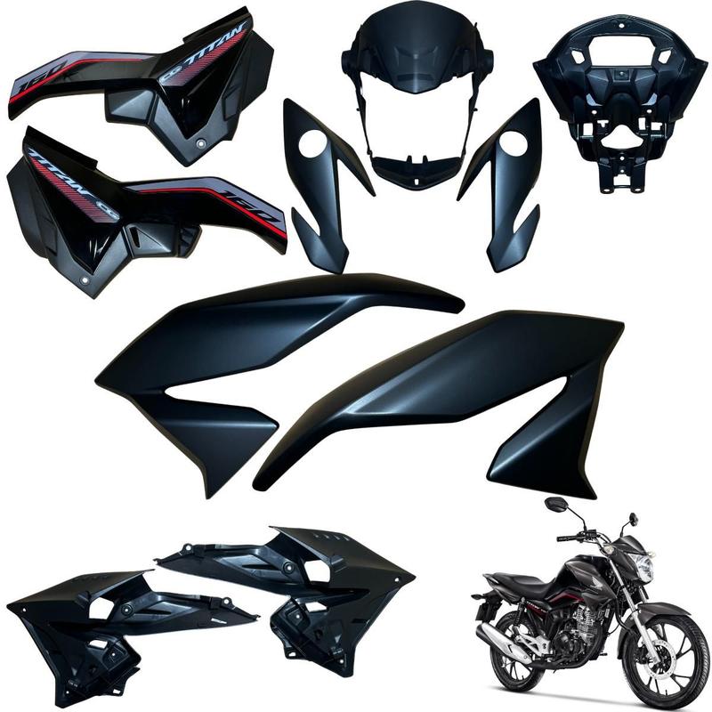 Asa (aba) Tanque Cg Titan 160 Modelo 2022 / 2024 + Tampa Lateral